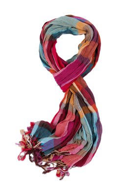 zeki kadın eşarp üzerine beyaz izole