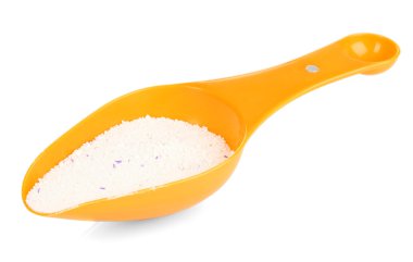 Ölçüm fincan beyaz izole deterjanlar