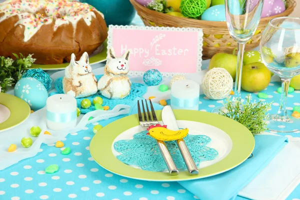 Serving Easter table close-up — ストック写真