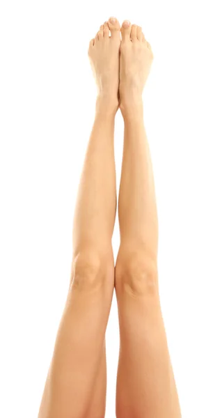 Mooie vrouw benen, geïsoleerd op wit — Stockfoto