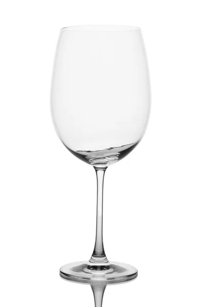 Vaso de vino vacío aislado en blanco — Foto de Stock