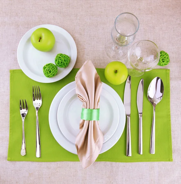 Holiday table setting, close up — Stock Photo, Image