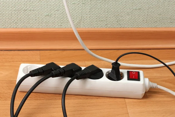 Overloaded power boards, close up — Stock Photo, Image