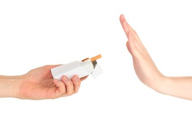 kavram: Beyaz izole, sigarayı bırakmak