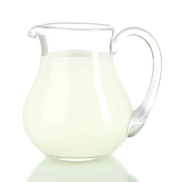 Pitcher of milk isolated on white — Stock Photo, Image