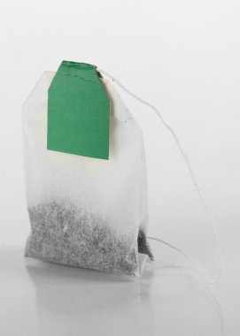 çay torba üzerinde beyaz izole.