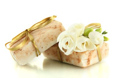 beyaz izole doğal el yapımı Sabun