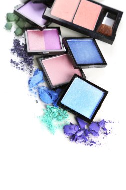 güzel parlak göz gölgeler beyaz izole