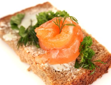 Somon Sandviç plaka, yakın çekim