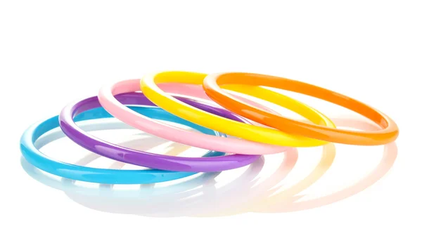 Bracelets mode colorés isolés sur blanc — Photo