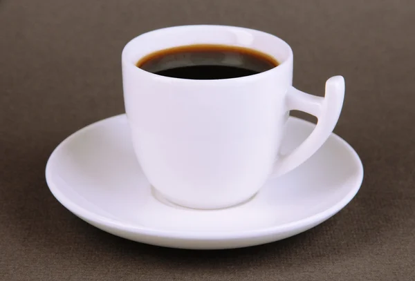 Cup of strong coffee on grey background — Stock Photo, Image