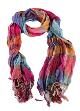 zeki kadın eşarp üzerine beyaz izole