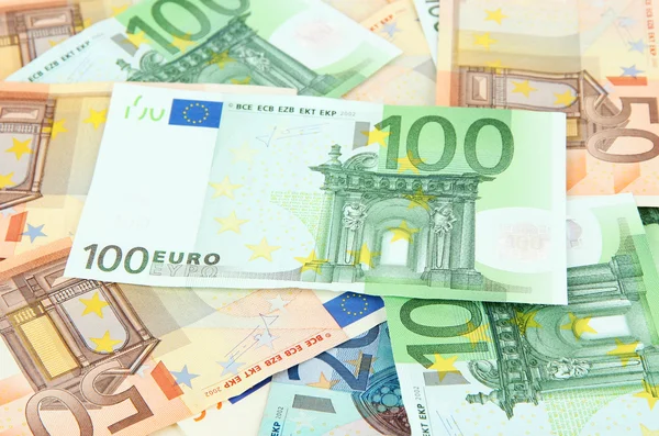 Euro-Banknoten aus nächster Nähe — Stockfoto