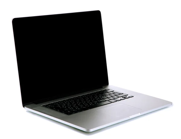 Laptop branco isolado no branco — Fotografia de Stock