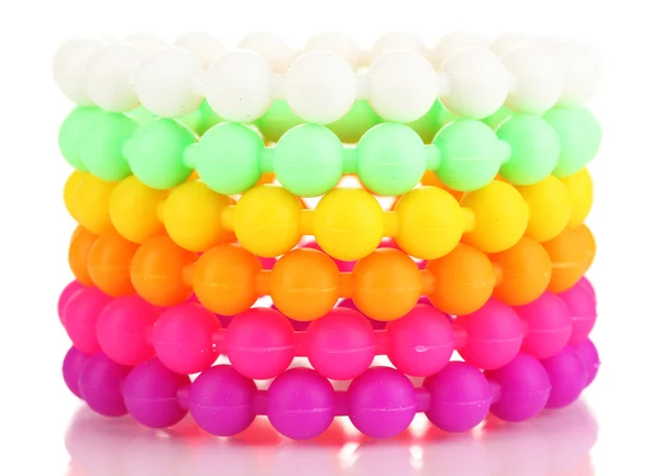 Bracelets mode colorés isolés sur blanc — Photo