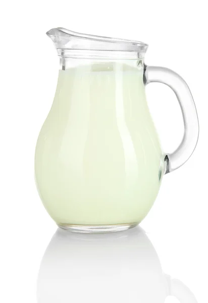 Pitcher of milk isolated on white — Stock Photo, Image