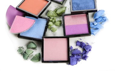 güzel parlak göz gölgeler beyaz izole