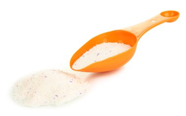 Ölçüm fincan beyaz izole deterjanlar