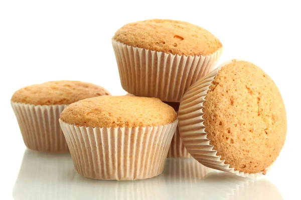 Gustose torte muffin, isolate su bianco — Foto Stock