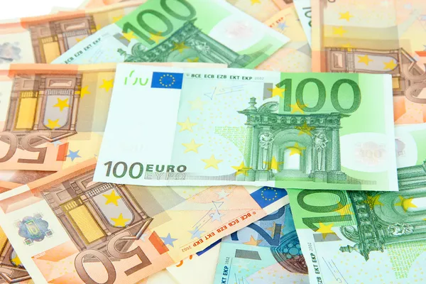 Billets en euros gros plan — Photo