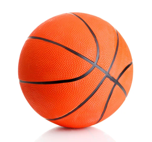 Basketbol beyazda izole — Stok fotoğraf