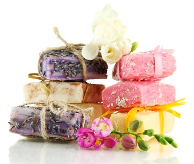 beyaz izole doğal el yapımı Sabun