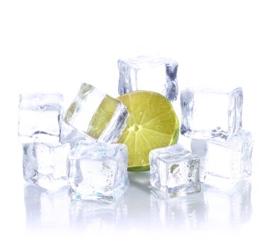 buz küpleri beyaz üzerinde izole