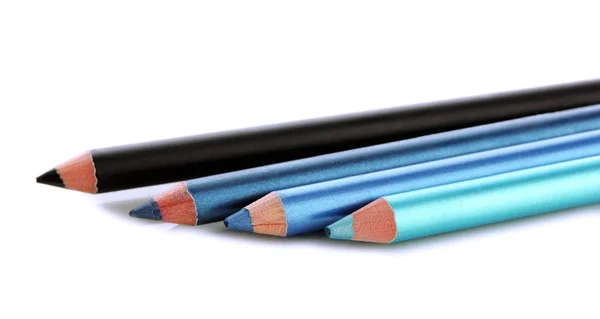 Lápis cosméticos, isolados sobre branco — Fotografia de Stock