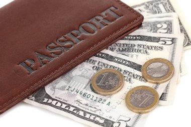 pasaport ve bilet yakın çekim