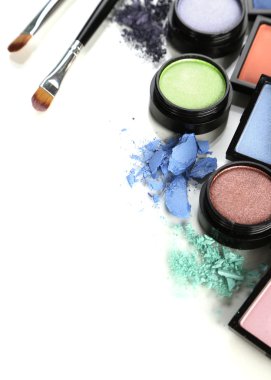 güzel parlak göz gölgeler beyaz izole