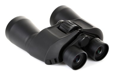 siyah modern dürbün üzerine beyaz izole