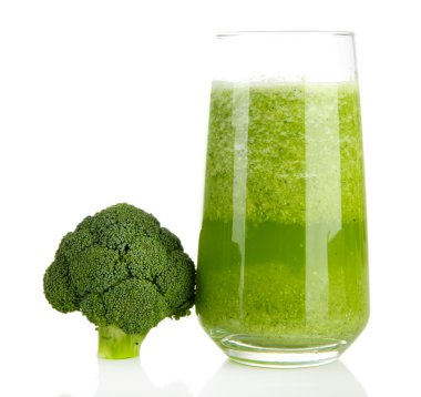 Brokoli suyu, beyaz izole