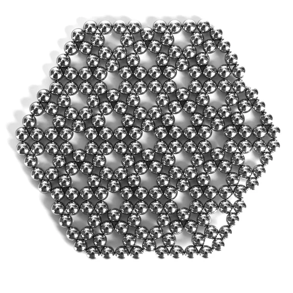 Metal balls of neocube (toy), isolated on white — Stock Photo, Image