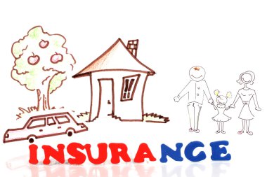 concept of home insurance isolated on white