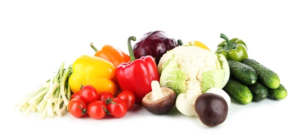 Friske grøntsager isoleret på hvid - Stock-foto