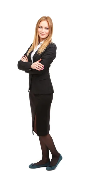 Retrato de professora mulher, isolado em branco — Fotografia de Stock