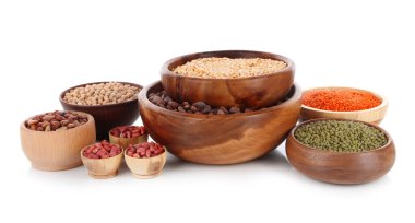 fasulye üzerine beyaz izole kase çeşitleri