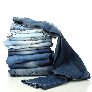 çok farklı kot üzerinde beyaz izole