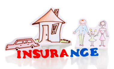concept of home insurance isolated on white