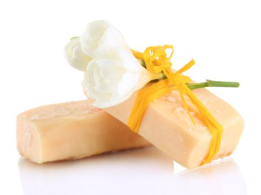 beyaz izole doğal el yapımı Sabun