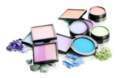 güzel parlak göz gölgeler beyaz izole