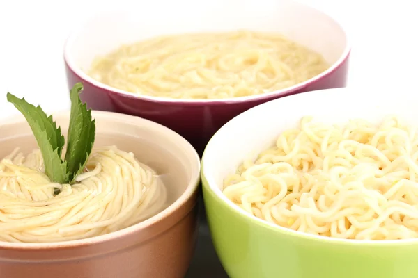 Asian noodles in bowls close-up — Stock Photo, Image