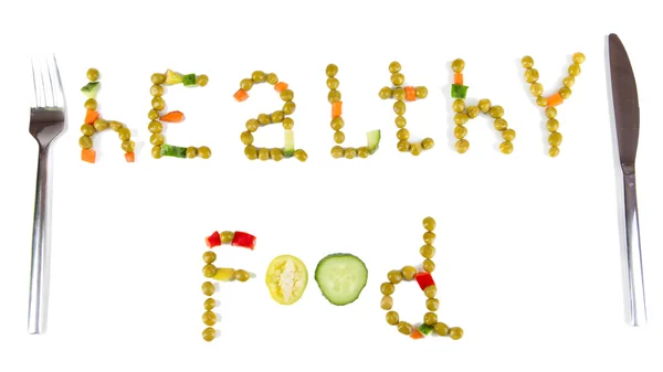 Hälsosam mat isolerad på vit — Stockfoto