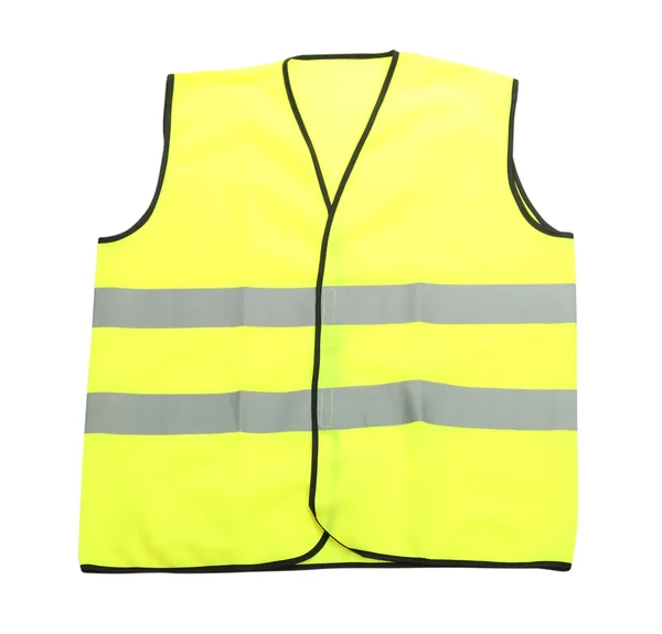 Gilet giallo, isolato su nero — Foto Stock