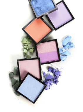 güzel parlak göz gölgeler beyaz izole