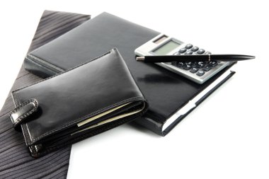 beyaz izole iş aksesuar seti