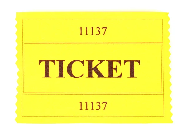 Colorful ticket isolated on white — Stock Photo, Image