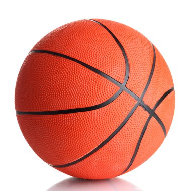 Basketbol beyazda izole