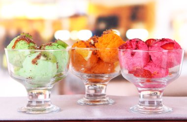 lezzetli dondurma kafe tablo