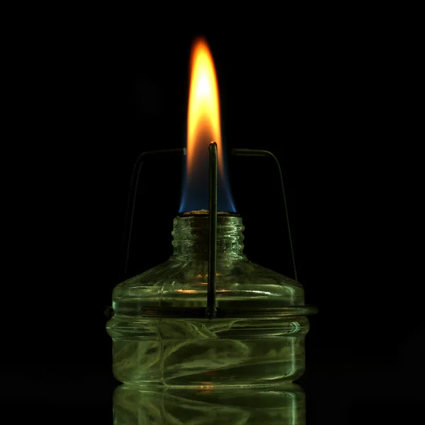 Spiritlamp on black background — Stock Photo, Image
